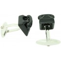 Black Telephone Cufflinks 