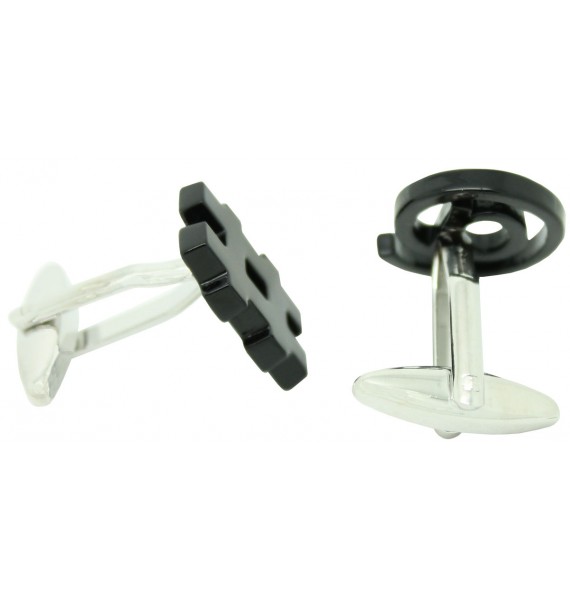 Black At and Octothorp Cufflinks 