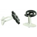 Black At and Octothorp Cufflinks 