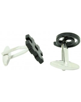Black At and Octothorp Cufflinks 
