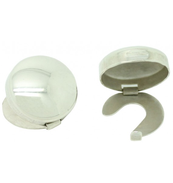 Sterling Silver Plain Button Covers 