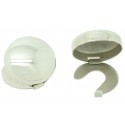 Sterling Silver Plain Button Covers 