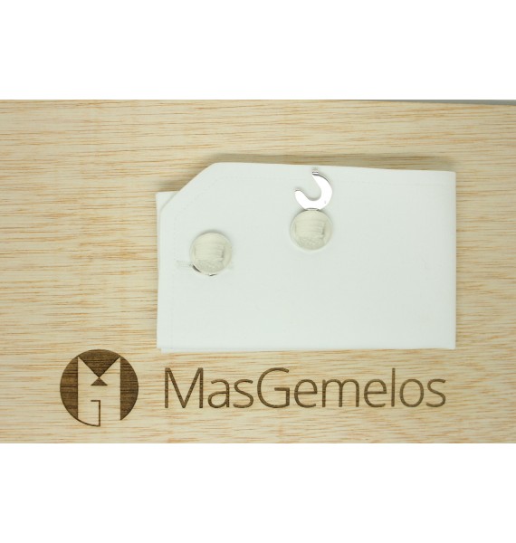 Cubrebotones Redondo Liso Plata 925