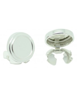 Sterling Silver Round Button Covers 