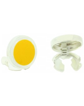 Cubrebotones Esmaltado Amarillo Plata 925