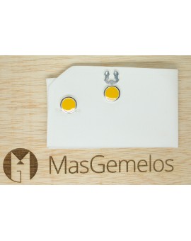 Cubrebotones Esmaltado Amarillo Plata 925