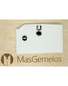 Cubrebotones Negro Esmaltado Plata 925 2