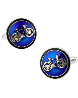Classic Blue Bicycle Cufflinks