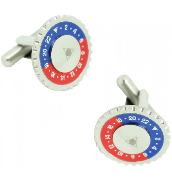 Gemelos Speedometer Official Azul y Rojo para camisa