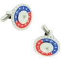 Gemelos Speedometer Official Azul y Rojo para camisa