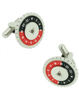 Black and Red Speedometer Official Cufflinks