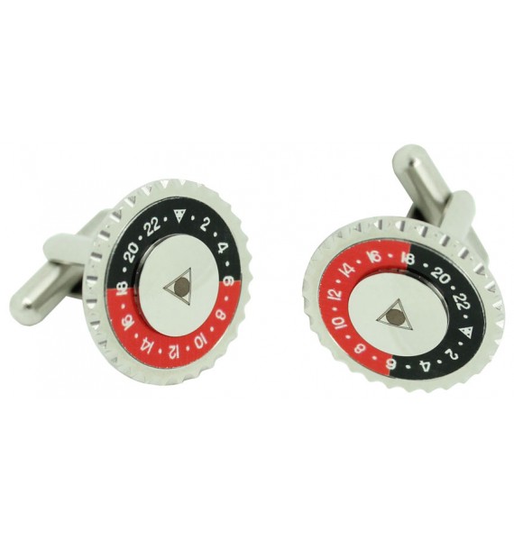 Black and Red for shirt Speedometer Official Cufflinks