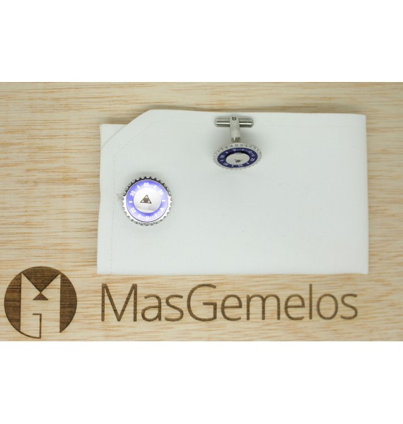 Gemelos speedometer Azul para camisa