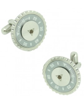 Silver Grey Speedometer Official Cufflinks