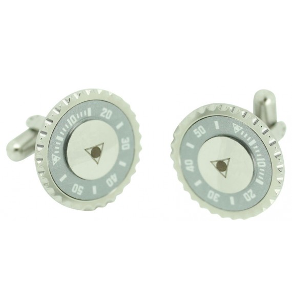 Silver Grey Speedometer Official Cufflinks