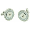 Silver Grey Speedometer Official Cufflinks