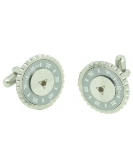 Silver Grey Speedometer Official Cufflinks