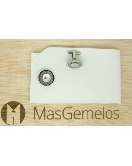 Silver Grey Speedometer Official Cufflinks
