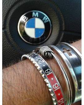 Pulsera roja y negra Speedometer Official 