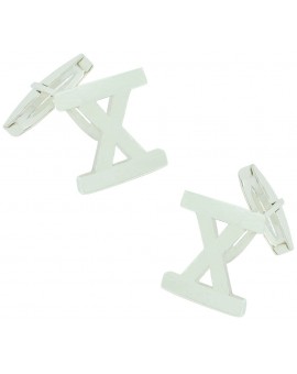 Gemelos de camisa simbolo romano X Plata 925