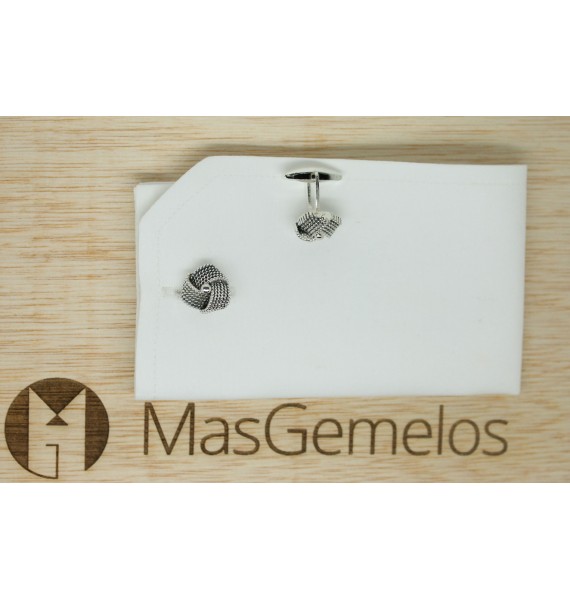 Gemelos de camisa madeja Plata 925