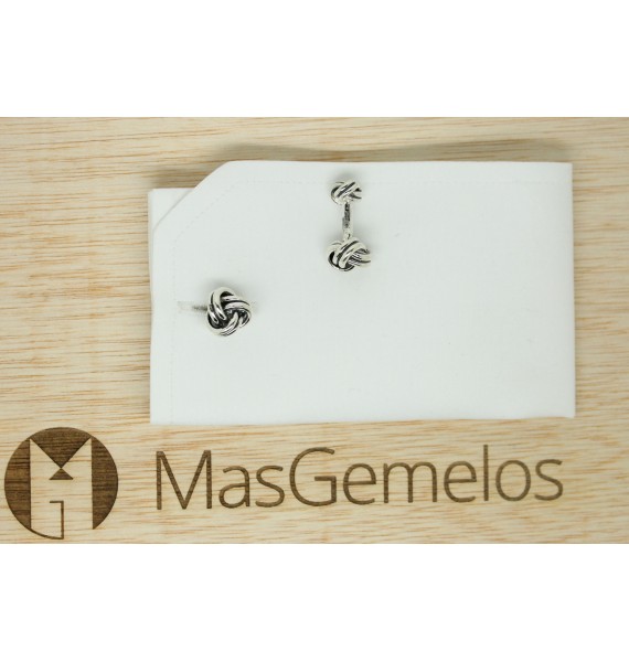 Sterling Silver Double Knot Cufflinks