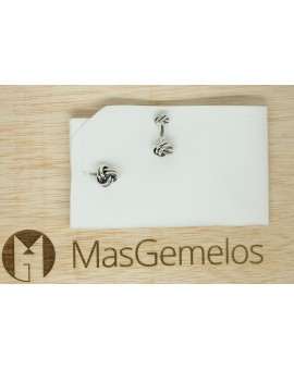 Gemelos de camisa Nudo Doble Plata 925