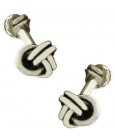 Sterling Silver Double Knot Cufflinks