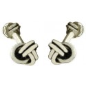 Sterling Silver Double Knot Cufflinks