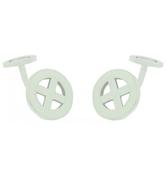 Gemelos para camisa simbolo X en plata ley 925