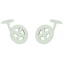Gemelos para camisa simbolo X en plata ley 925