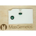 Gemelos Piedra Verde Plata 925