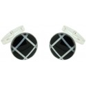 Sterling Silver Onyx Cufflinks