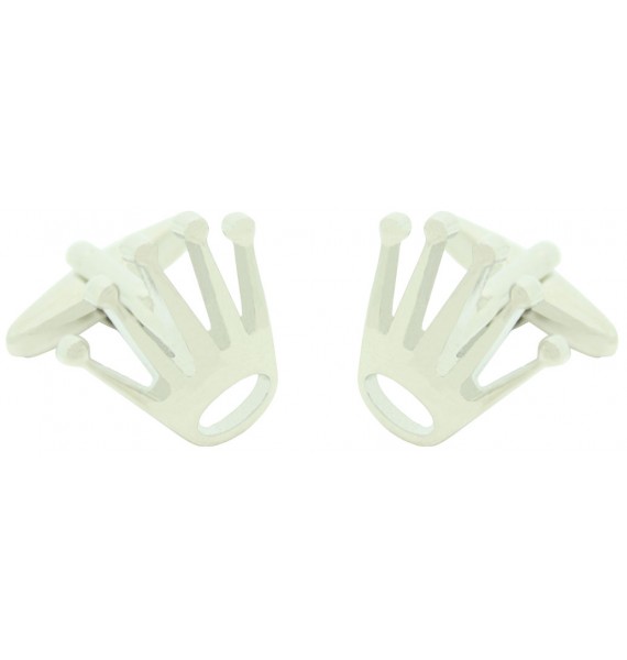 Gemelos camisa corona rolex plateado