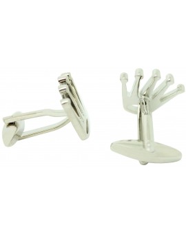 Gemelos Corona Rolex plateado camisa