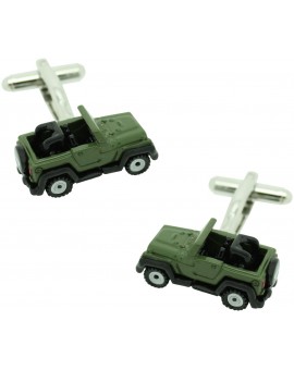 Green Jeep Willys Cufflinks 