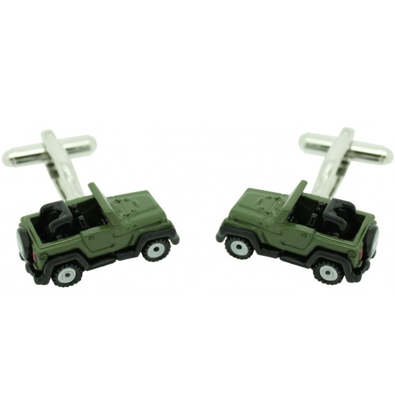 Green Jeep Willys Cufflinks 