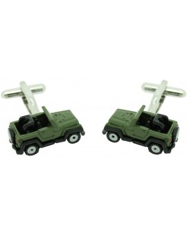 Green Jeep Willys Cufflinks 