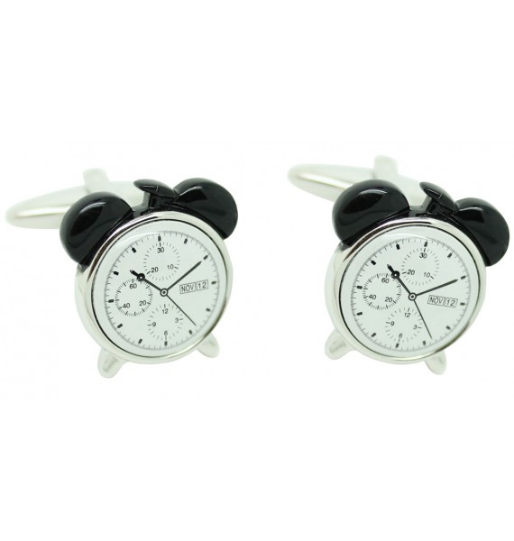 Alarm Clock black Cufflinks 