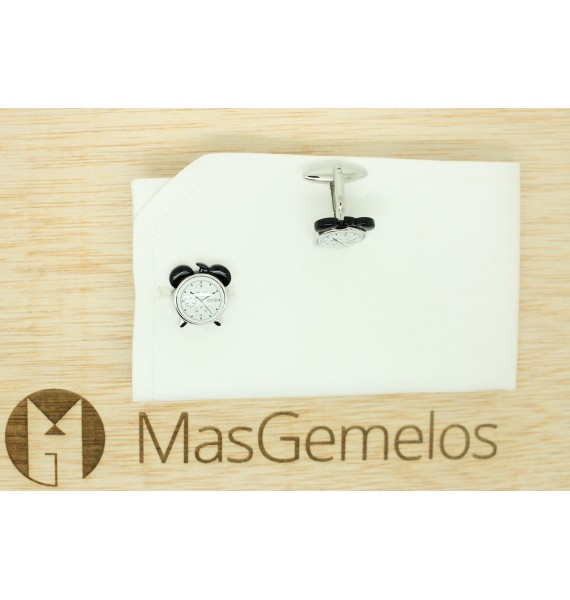 Alarm Clock black Cufflinks 