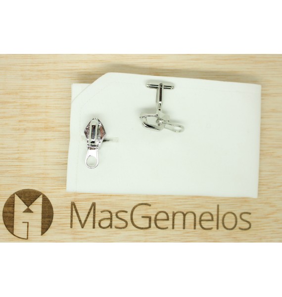 Gemelos personalizados boda camisa cremallera