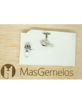 Gemelos personalizados boda camisa cremallera