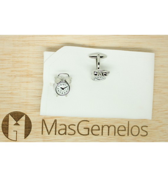 Alarm Clock  3D Cufflinks 