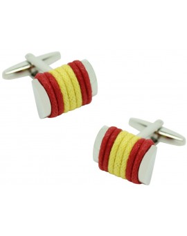 Spain Flag Rope Cufflinks 