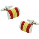 Spain Flag Rope Cufflinks 