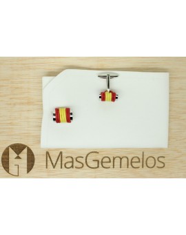 Spain Flag Rope Cufflinks 