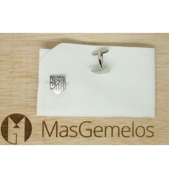 Silver Plated Atletico Madrid Cufflinks 