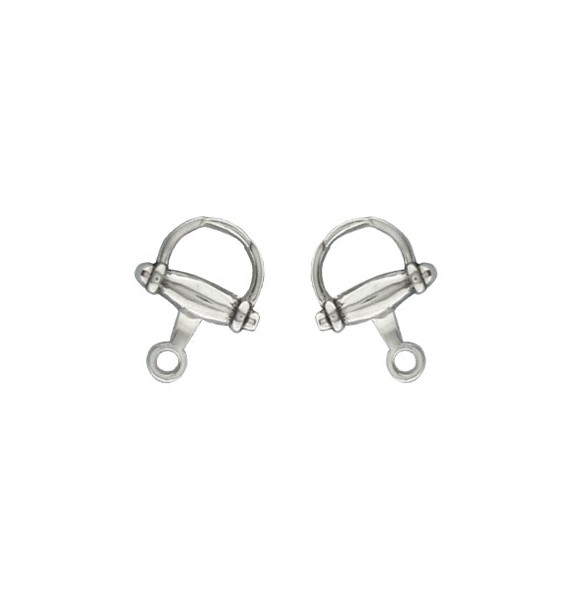 Sterling Silver Small Horse Bit Cufflinks