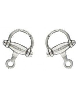 Sterling Silver Small Horse Bit Cufflinks