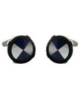 Sterling Silver Blue and White Cross Cufflinks